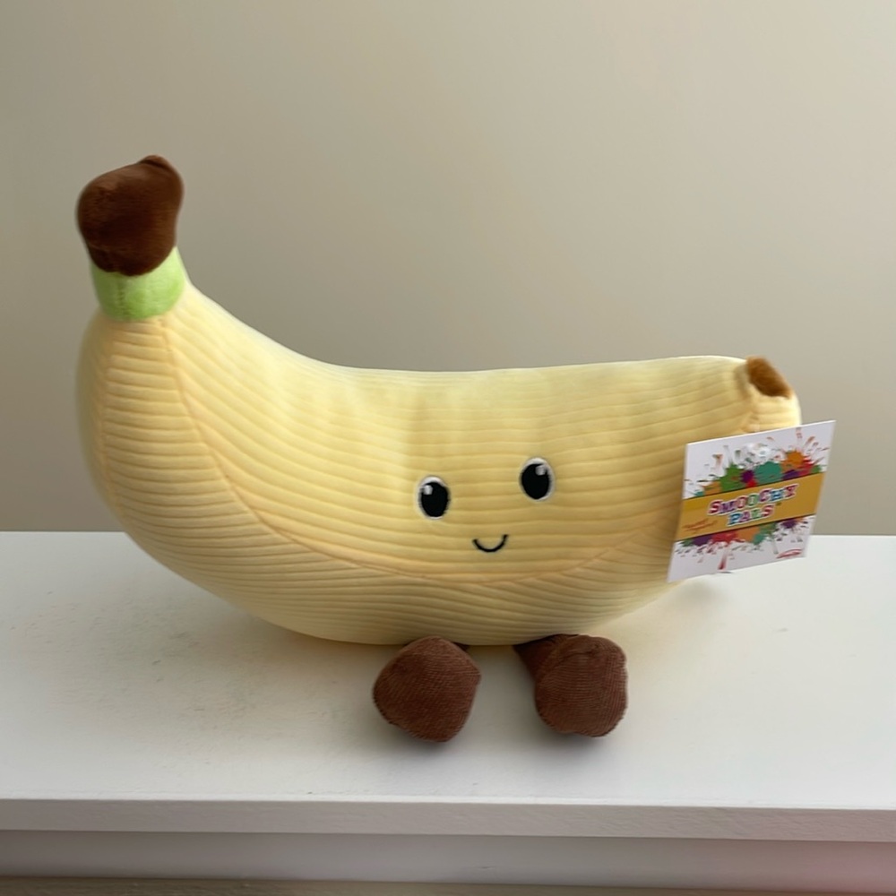 New 11” Smoochy Pals Banana Plush by Linzy Toys